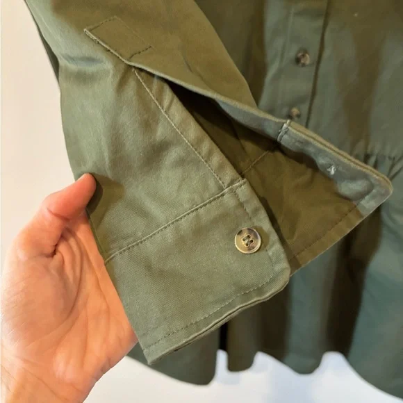 Tuckernuck Jade Green Stretch Twill Hayes Dress Medium NWOT - Picture 3 of 7